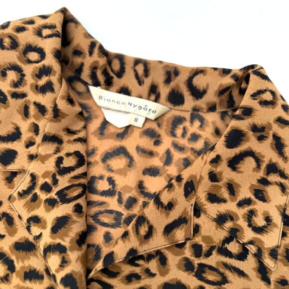 Vintage Bianca Nygard, Animal Print Button Down Short Sleeve Shirt - Picture 2 of 4